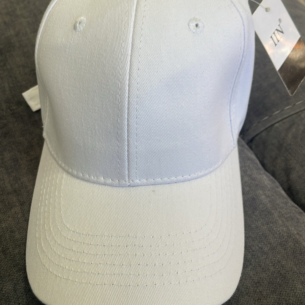White Baseball Cap - Picture 2 of 4